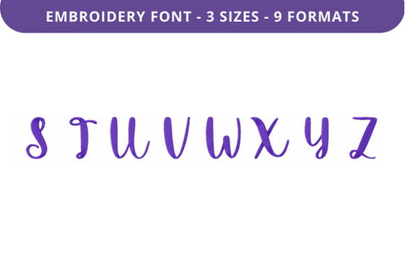 Autumn Mornings Font Uppercase S to Z: Precision Embroidery Typography for Meaningful Fabric Personalization