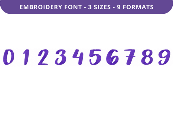 Beach Stroll Font 0 to 9: Embroidery-Ready Numerals for Timeless Personalization