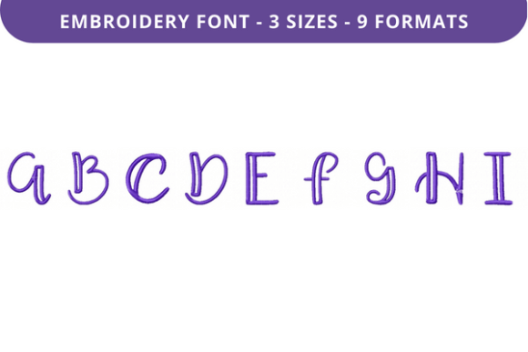Boxed Sage Font Uppercase A to I