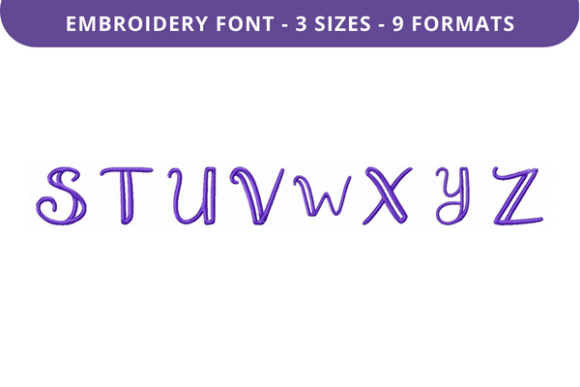 Boxed Sage Font: Uppercase S to Z Embroidery Design