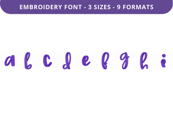 Country Garden Font A to I: Elegant Embroidery Letters