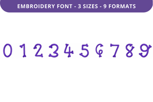 Curves and Bones Font 0 to 9: The Embroidery Font That Turns Fabric Into Storytelling