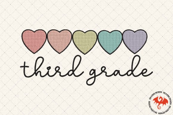 Heart Third Grade Embroidery Design