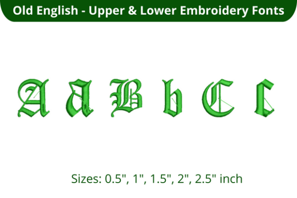 Old English Font ABC