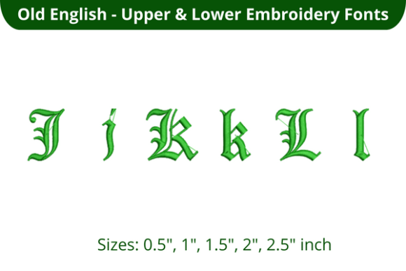 Old English Font JKL: A Premium Embroidery Font for Timeless Personalization