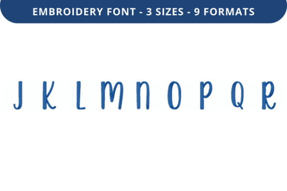 Rosmerta Font J to R: Elegant Embroidery Lettering for Names, Dates & Meaningful Text