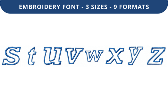 Sells Word Font S to Z: Elegant Embroidery Lettering