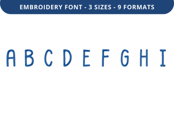 Sunny Box Font a to I: Embroider Names & Quotes with Precision