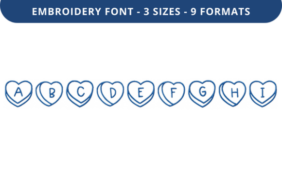 Talking Hearts Font a to I: Personalize Fabric Projects with Confidence