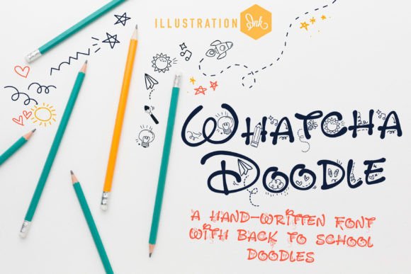 Whatcha Doodle: A Handwritten Display Font for Youthful, Back-to-School Design