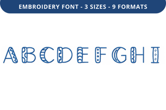 Wrapping Paper Font a to I